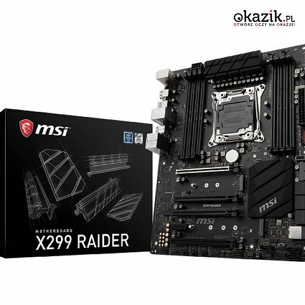 MSI X299 RAIDER s2066 8DDR4 3USB3.1/2M.2 ATX