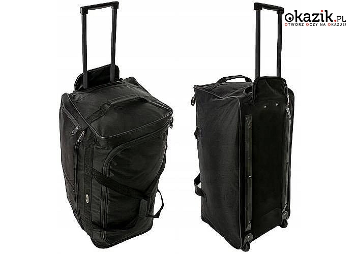 Praktyczna torba podróżna na kółkach o pojemności ok. 78 L zapewni komfort podczas podróży