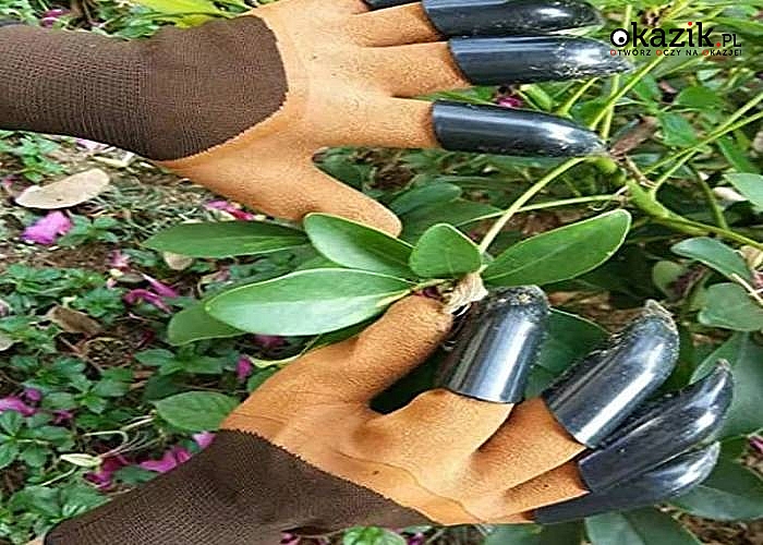Rękawice ogrodowe  z pazurkami ułatwią prace sezonowe i porządkowe w ogrodzie