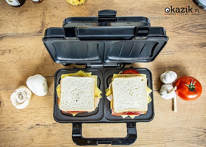 Zrób swoje ulubione tostowe kanapki! Duży opiekacz o dużej mocy!