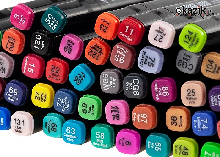 Dwustronne markery w atrakcyjnych kolorach zapakowane w estetyczne etui