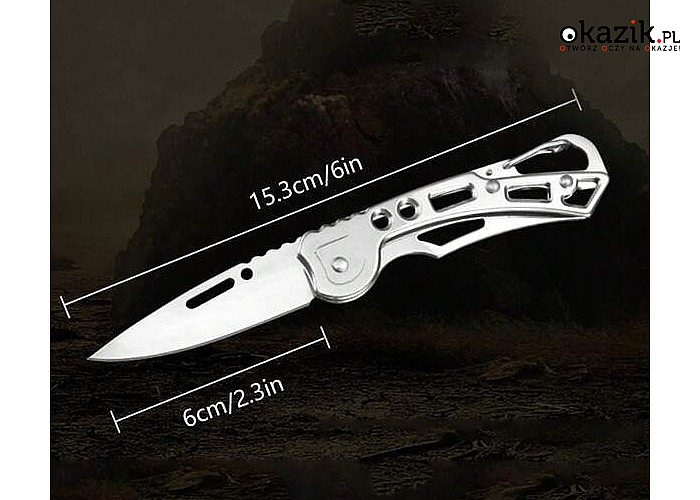 Survivalowy nóż składany- scyzoryk taktyczny o długości 15cm