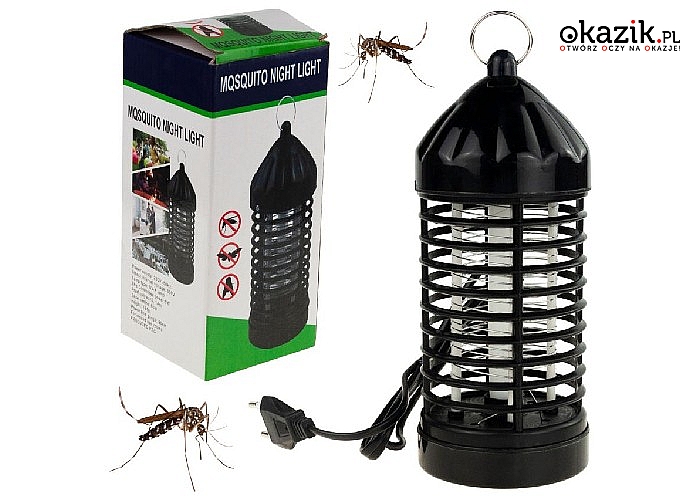 Skuteczna lampa owadobójcza na komary, muchy i inne owady