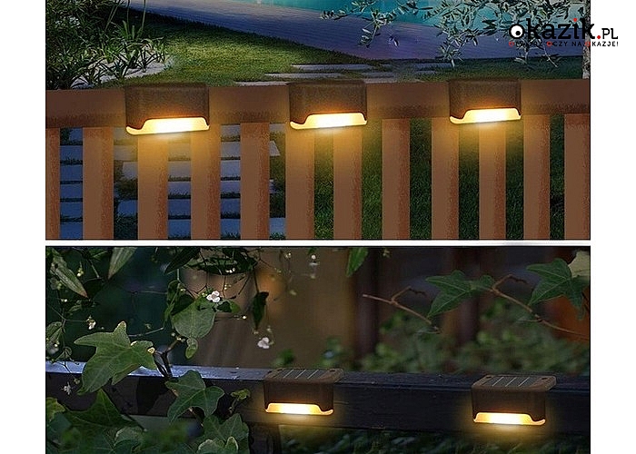 Doświetl swój ogród, wejście do domu czy taras! Zestaw 4 narożnikowych lampek solarnych