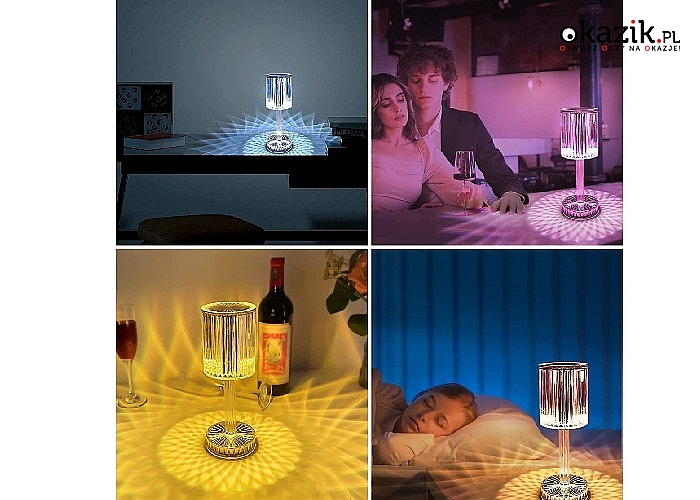 Ta lampa LED może ozdobić Twój salon i stworzyć wygodną i romantyczną atmosferę.