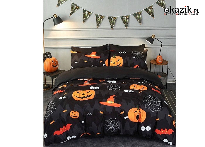Idealna na małe łóżko- komplet pościeli Halloweenowej w 5 wzorach do wyboru.