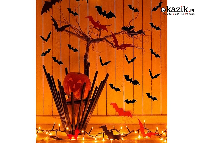 Naklejki z nietoperzami- tematyczna dekoracja na Halloween