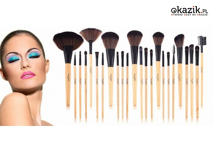 ZESTAW PĘDZLI DO MAKIJAŻU BOBBI BROWN! PROFESJONALNE wykonanie i wykończenie make-upu! 24  WYSOKIEJ JAKOŚCI pędzle w ELEGANCKIM, SKÓRZANYM ETUI. Wysyłka w cenie kuponu