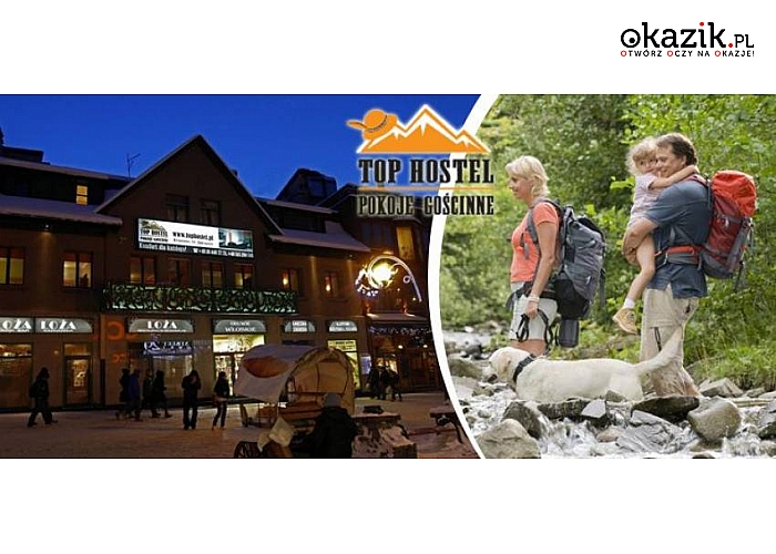 Zakopane! Top Hostel zaprasza – 2, 3 lub 4 noclegi dla 2, 3 lub 4 osób. Także MAJÓWKA! Pokoje z łazienkami prywatnymi lub dzielonymi.  Super lokalizacja – centrum słynnych KRUPÓWEK! (Od 35 zł!)