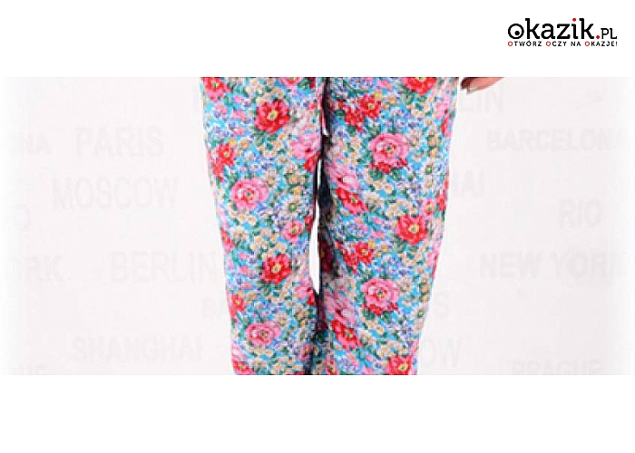 Kwieciste alladynki! Luźne, przewiewne, na gumce. Sześć ciekawych wzorów do wyboru! (30 zł!)
