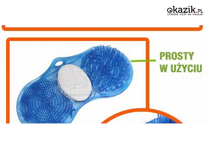 MASAŻER STÓP Z PUMEKSEM – rewelacyjny domowy pedicure! Zadbaj o stopy w łatwy sposób podczas korzystania z prysznica! (Tylko 19,99 zł)