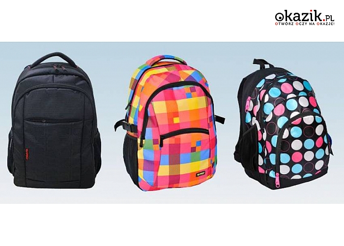 MŁODZIEŻOWE PLECAKI – DUŻO WZORÓW DO WYBORU! IDEALNE DLA LICEALISTÓW I GIMNAZJALISTÓW! (od 37 zł) (TOR105)