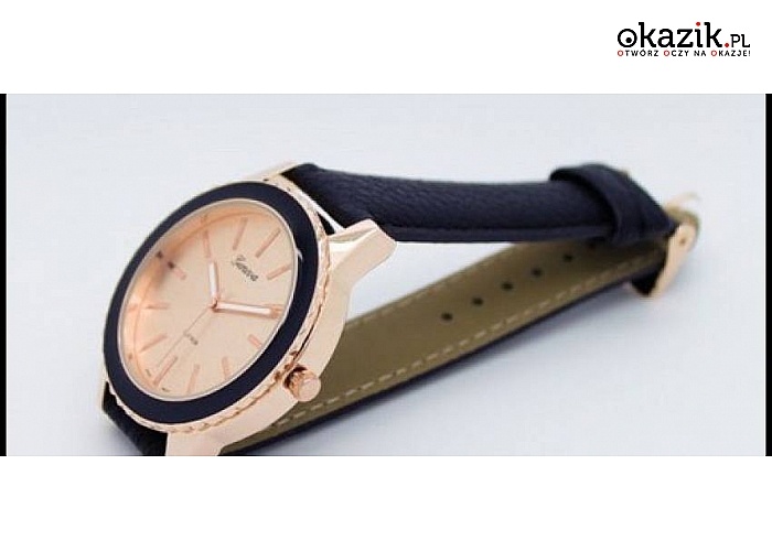 ELEGANCKIE DAMSKIE ZEGARKI na KAŻDĄ OKAZJĘ. Skórzany pasek. 3 modele do wyboru i kilka kolorów. (Od 17,50 zł)