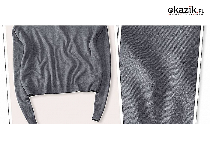 KRÓTKI, LUŹNY SWETEREK TYPU CROP TOP! IDEALNY DO SPODNI Z WYSOKIM STANEM! S/M, RÓŻNE KOLORY DO WYBORU! (25 zł) (OK0208)