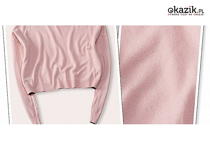 KRÓTKI, LUŹNY SWETEREK TYPU CROP TOP! IDEALNY DO SPODNI Z WYSOKIM STANEM! S/M, RÓŻNE KOLORY DO WYBORU! (25 zł) (OK0208)