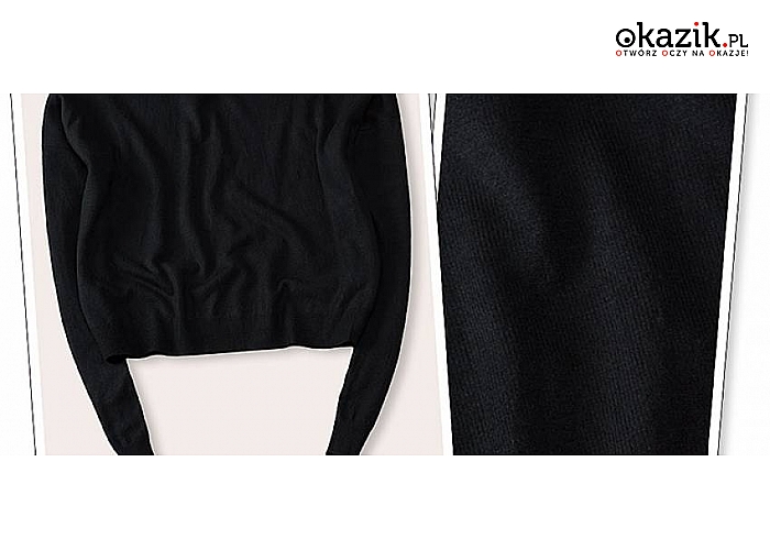 KRÓTKI, LUŹNY SWETEREK TYPU CROP TOP! IDEALNY DO SPODNI Z WYSOKIM STANEM! S/M, RÓŻNE KOLORY DO WYBORU! (25 zł) (OK0208)