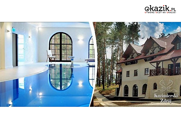 Kazimierz Dolny! Hotel Kazimierski Zdrój*** SPA & Wellness! W ramach pobytu: śniadania, nielimit. dostęp do basenu, jacuzzi, sauny fińskiej, sali fitness, “słonecznej łąki”! Ręczniki i szlafrok! Monitorowany parking! 