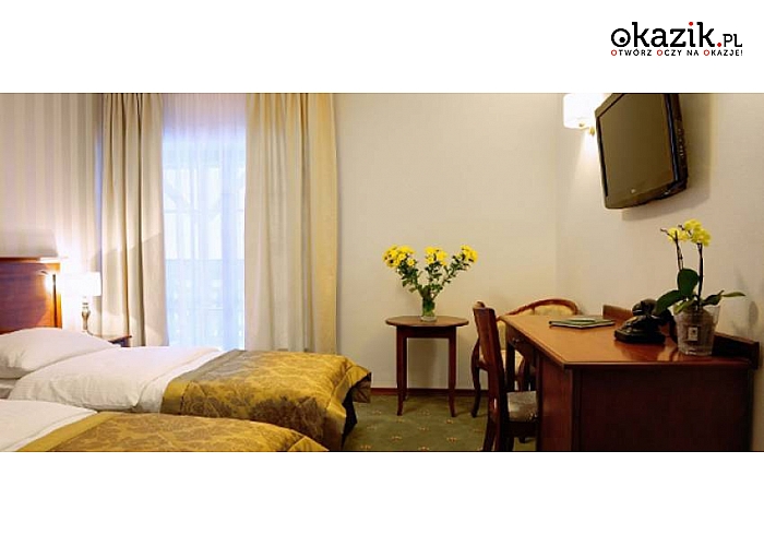 Kazimierz Dolny! Hotel Kazimierski Zdrój*** SPA & Wellness! W ramach pobytu: śniadania, nielimit. dostęp do basenu, jacuzzi, sauny fińskiej, sali fitness, “słonecznej łąki”! Ręczniki i szlafrok! Monitorowany parking! 