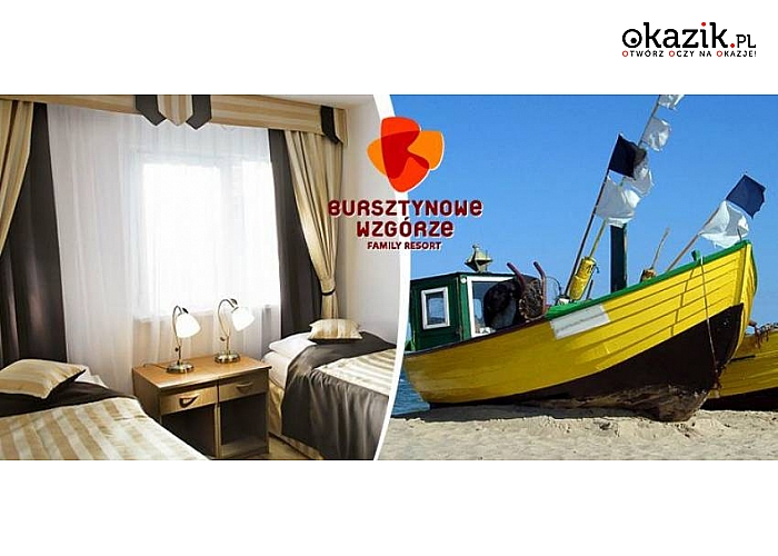Sianożęty! Bursztynowe Wzgórze Family Resort! W pakiecie: noclegi, śniadania, kolacje, masaż fizykoterapeut. Wellsystem Hydro Jet Medical i trening autogenny Schulza! Pakiety ważne także w Majówkę!