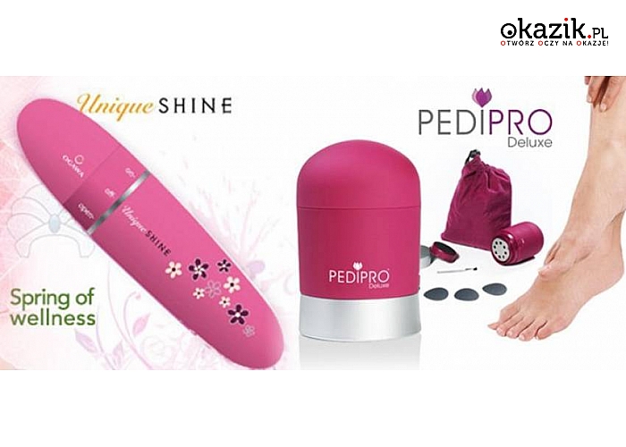 AKCESORIA KOSMETYCZNE: masażer pod oczy, folie ozdobne do manicure lub elektryczna tarka do stóp. Zadbaj o siebie kompleksowo na wiosnę! (Od 9,90 zł)