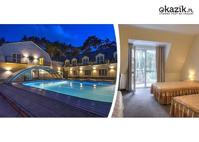 Mrzeżyno k. Kołobrzegu! Ośrodek RUTEX! W pakiecie: nielimit. dostęp do letniego krytego basenu (z podgrzewaną wodą), rowerów, kijków nordic walking! Tylko 250m od morza!