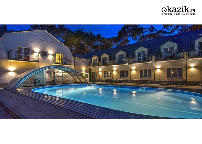 Mrzeżyno k. Kołobrzegu! Ośrodek RUTEX! W pakiecie: nielimit. dostęp do letniego krytego basenu (z podgrzewaną wodą), rowerów, kijków nordic walking! Tylko 250m od morza!