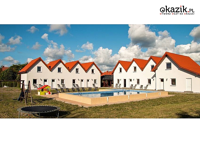 Darłowo! Aqua Fun! Luksusowe domki! Nowy obiekt! Basen z podgrzewaną wodą, monitorowany parking! Teren rekreacyjno- wypoczynkowy z placem zabaw dla dzieci! Dostęp do internetu i TV z funkcją smart! 