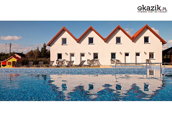 Darłowo! Aqua Fun! Luksusowe domki! Nowy obiekt! Basen z podgrzewaną wodą, monitorowany parking! Teren rekreacyjno- wypoczynkowy z placem zabaw dla dzieci! Dostęp do internetu i TV z funkcją smart! 