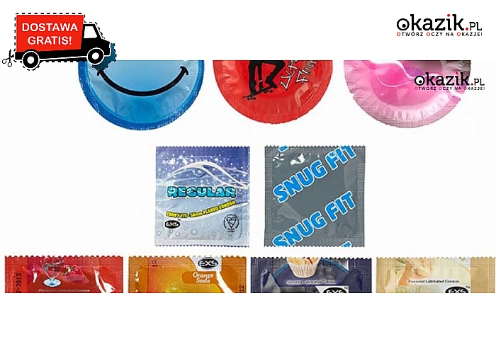 Prezerwatywy DUREX i PASANTE! 50 lub 100 sztuk! Różne rodzaje w zestawach: klasyczne, super cienkie, pogrubiane, prążkowane, smakowe, a nawet świecące! Łóżkowa zabawa gwarantowana! Koszt przesyłki w cenie kuponu! Już od 39 zł!