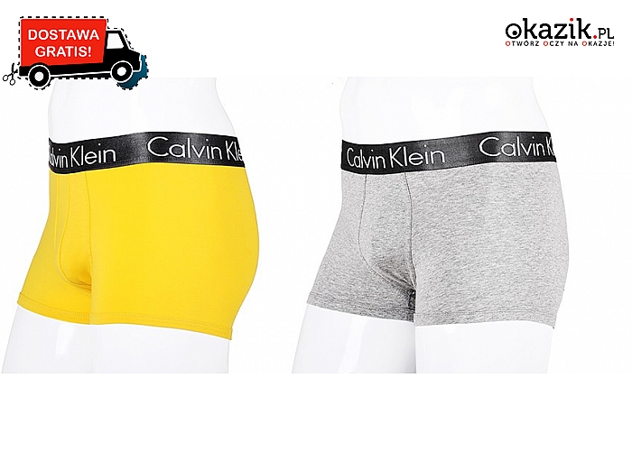 BOKSERKI światowej marki CALVIN KLEIN. 3 kolory i różne rozmiary. Koszt przesyłki w cenie kuponu.