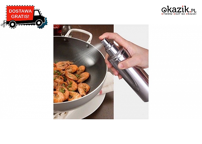 Atomizer do oliwy, dzięi któremu popsikasz jedzenie w trakcie jego przygotowywania lub tuż przed podaniem