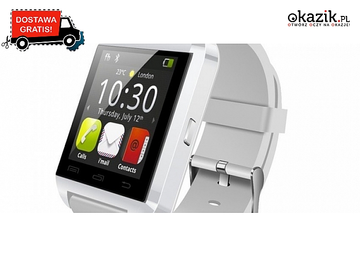 Nowoczesny smartwatch U8! W pełni kompatybilny z systemem Android.
