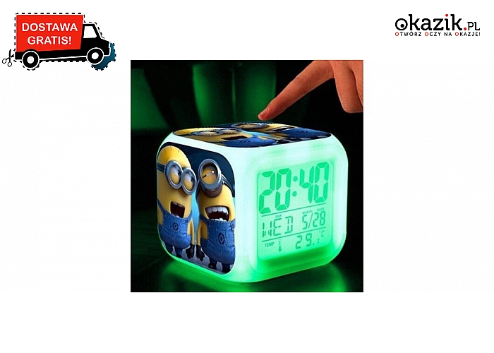 Zegarek budzik LED Minionki. Gadżet na czasie!
