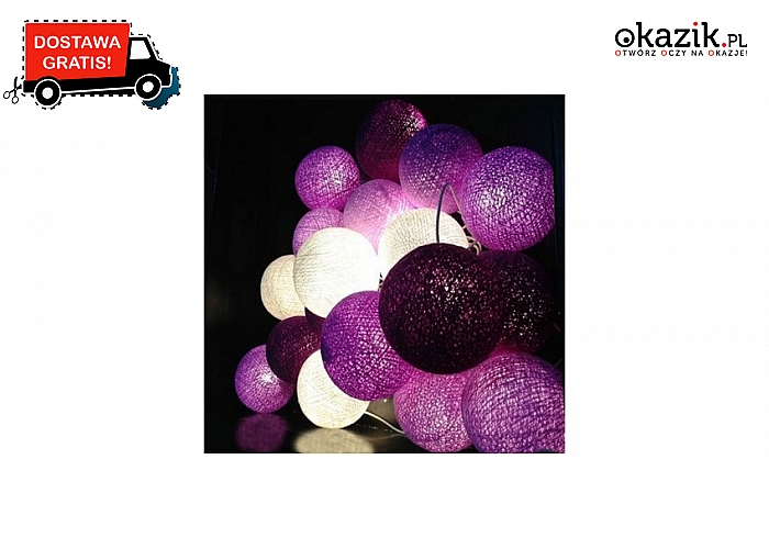 Wyjątkowe cotton balls w odcieniach fioletu