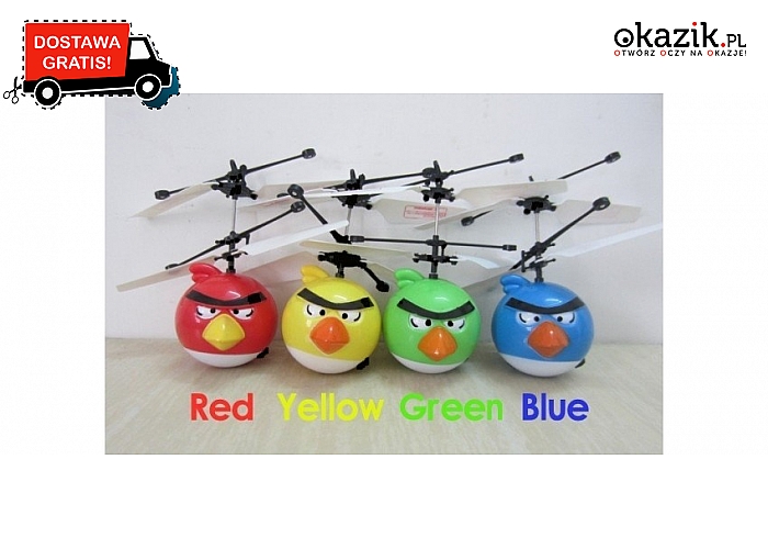 Mini helikopter Angry Birds zdalnie sterowany