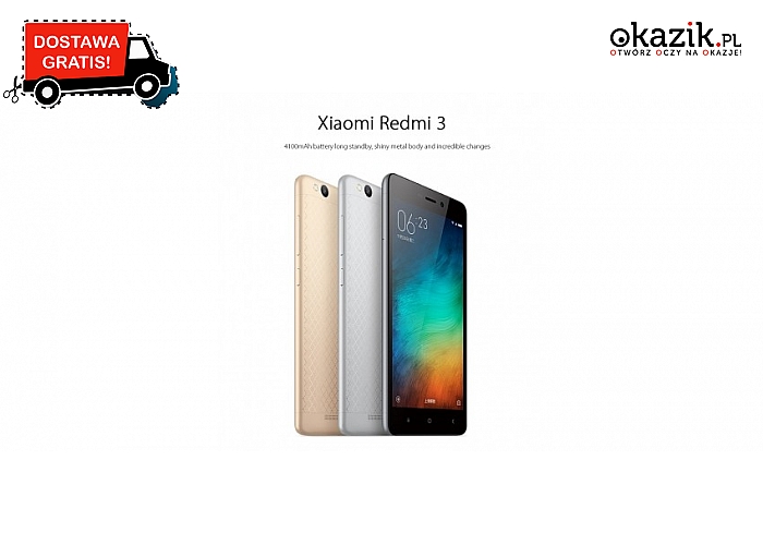 Smartphone Xiaomi Redmi 3. Dual SIM.