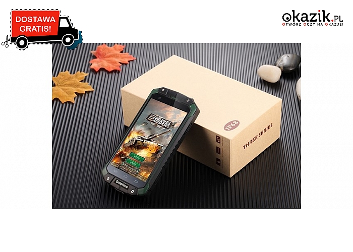 Smartphone Guophone V9 z pamięcią 8 GB wyposażony w pancerną obudowę