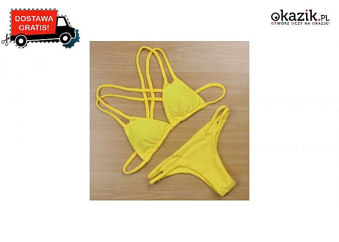Modne bikini w żywym żółtym kolorze!