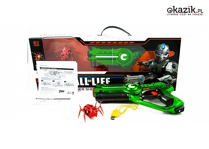 Pistolet laserowy z insektem. (175 zł)