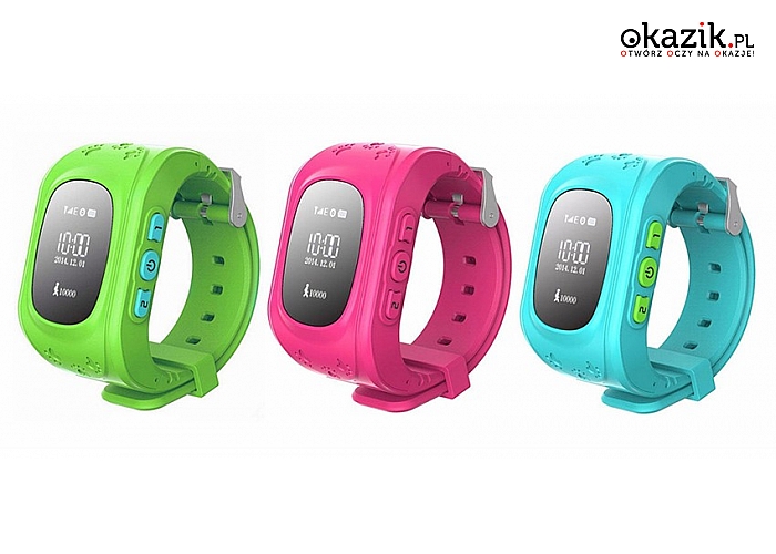 Smartwatch dla dzieci z lokalizatorem GPS. 3 kolory do wyboru. Wysyłka FREE (189 zł)