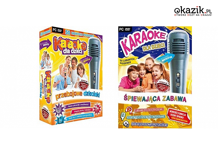 Program karaoke dla dzieci, kilka wersji, dodatkowo płyta z kolędami. (69 zł)