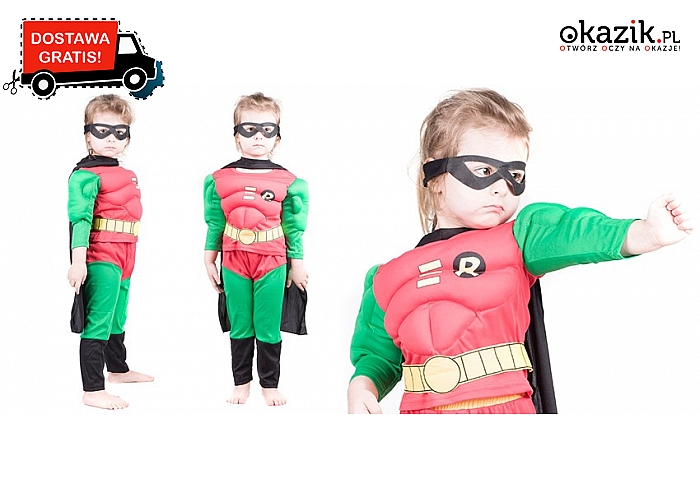 Karnawałowy kostium superbohatera – Robin, przesyłka GRATIS! (119 zł)