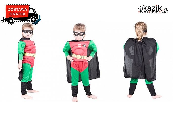 Karnawałowy kostium superbohatera – Robin, przesyłka GRATIS! (119 zł)