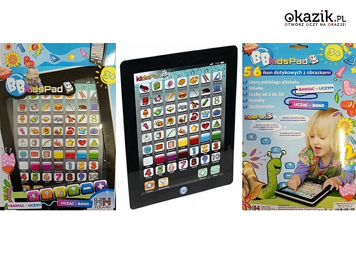 Edukacyjny tablet dla najmłodszych! Z dotykowym ekranem i lektorem w języku polskim (14,90 zł)