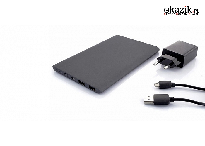 PowerBank 10000mAh. 2 gniazdka USB – można naładować 2 urządzenia w tym samym czasie (99 zł)