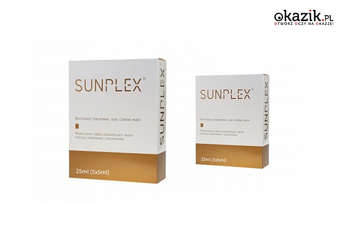 Do ochrony i odbudowy zniszczonych włosów - kompleks substancji pochodzenia organicznego SUNPLEX 5X5ML.
