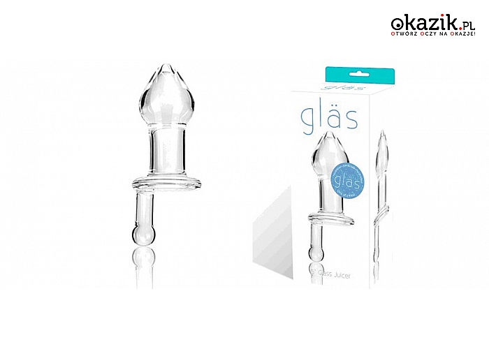 Wykonany ręcznie SZKLANY PLUG ANALNY - Glas Glass Juicer to stymulujące 12,7cm długości!