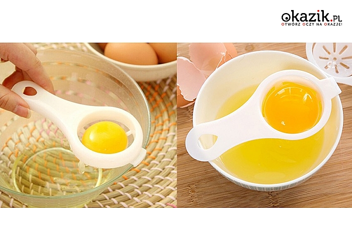 Separator do jajek w formie sitka: naturalnie oddziela białko i żółtko. (10 zł)