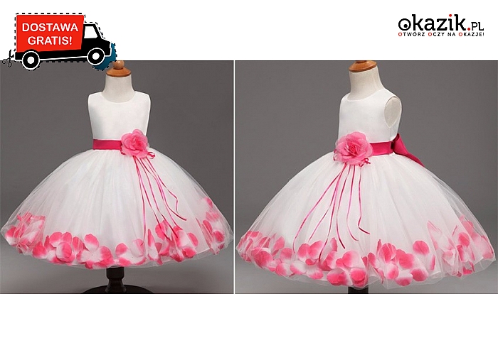 Przepiękna sukienka balowa dla małej królewny. 6 kolorów do wyboru (60 zł)