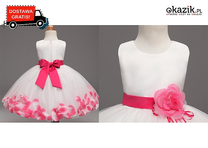 Przepiękna sukienka balowa dla małej królewny. 6 kolorów do wyboru (60 zł)